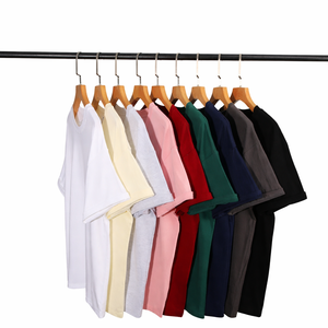 T-shirt unisexe ample à col ras du cou, en coton épais 200G, avec épaules tombantes, personnalisable avec logo OEM, grandes tailles, prix usine Chine Bangladesh - Product Image 1