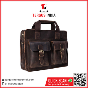 Premium Leather <b>Laptop</b> Briefcase with Spacious Compartments for Work & Travel At Good Price - Product Image 2