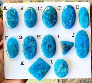 Lote de Cabujones de Apatita Azul Natural, Gema Azul Océano, Piedras Pulidas de Formas Variadas, Suministros para Joyería - Product Image 2
