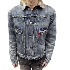 OEM Slim Fit Ripped Denim Biker Jacket Custom Embroidered Wholesale Vintage Streetwear Blue Jean Outerwear for Men Jacket - Product Image 3