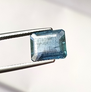 Aigue-marine bleue naturelle, taille octogonale, 3,15 carats, pierre précieuse non montée, 8,3x10,3x4,3 mm, pour la fabrication de bijoux - Product Image 4