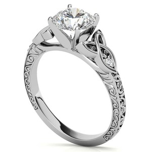 Round Cut Moissanite <b>Solitaire</b> <b>Ring</b> 925 Sterling <b>Silver</b> White Gold Plated Classic Engagement Wedding Bridal <b>Ring</b> Fine Jewelry - Product Image 2
