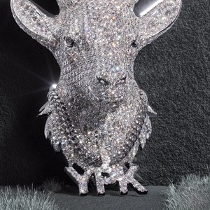 Icy Iced Out Moissanite Deer Pendant Necklace 925 Sterling Silver Gold Plated Brilliant Cut Animal Charm Jewelry <b>Gift</b> Unisex - Product Image 5