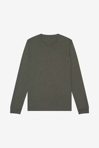T-shirt blanc à manches longues pour homme, personnalisable, de haute qualité, en tissu tricoté, avec épaules tombantes, vente en gros - Product Image 5