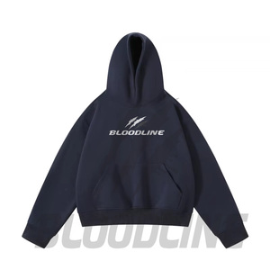 Sudadera con Capucha Unisex BLOODLINE, Verde Oliva, Logotipo Frontal, Corte Regular, Informal, Forro Polar de Invierno, 100% Algodón, Transpirable, Secado Rápido - Product Image 4