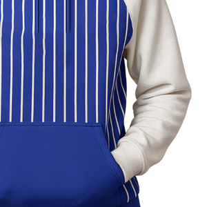 Sudadera con Capucha Raglán Personalizada ZPB para Mujer, Azul con Rayas Blancas, Estilo Griego, para Hermandades Escolares y Universitarias, Divine Nine HBCU, OEM - Product Image 3