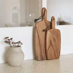 Tabla de cortar de madera natural para cocina, para cortar y preparar alimentos, tabla resistente, duradera y ecológica para verduras y frutas - Product Image 4