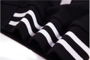 เสื้อแจ็คเก็ตเบสบอลผ้าเฟรนช์เทอร์รี่ผสมคอตตอน 65% และโพลีเอสเตอร์ 35% ขายส่ง เสื้อแจ็คเก็ตเลตเตอร์แมน เสื้อแจ็คเก็ตสปอร์ตผู้ชาย เสื้อแจ็คเก็ตเบสบอลลำลอง - Product Image 4