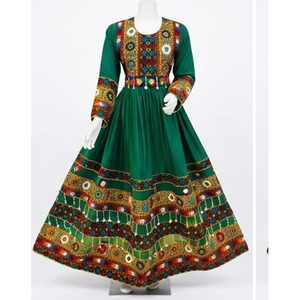 Vestidos Afganos Kuchi Hechos a Mano de Alta Calidad, Vestidos Tradicionales de Viscosa para Mujer, Largos hasta el Suelo, Vestidos Afganos Kuchi de Verano - Product Image 1
