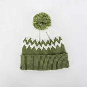 Wholesale Wool Blend Custom Printed Logo Winter Beanie <b>Hat</b> Jacquard Breathable Waterproof Casual Knit Skull <b>Cap</b> Factory Price - Product Image 1