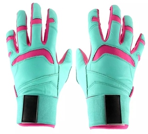 Multicolor Floral Batting Gloves With Breathable Mesh <b>Hook</b> And Loop Closure Unisex Adult Training Gloves - Product Image 3