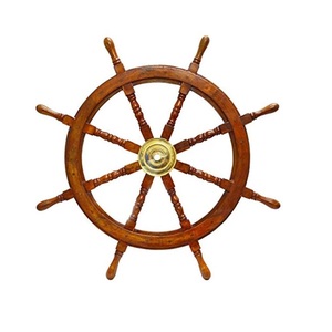 Wooden <b>Ship</b> <b>Wheel</b> Coastal Ocean Relic Crafted to Enrich Marine Inspired Spaces with Vintage Nautical Decorative Appeal - Product Image 5