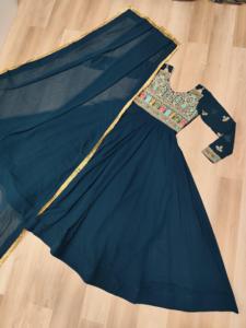 Most Beautiful Fancy Anarkali Gowns with Multi Thread Embroidery Work Wedding and Festival Wear Gowns Collections for Women - Product Image 6