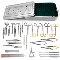 Ensemble de micro-instruments pour blepharoplastie, 30 pièces, outils de chirurgie générale, acier inoxydable, manuel, certifié CE, classe I