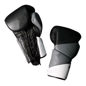 Gants de boxe à lacets de qualité supérieure, très demandés, avec logo personnalisé, en cuir de vachette, pour adultes, compétition, respirants - Product Image 4