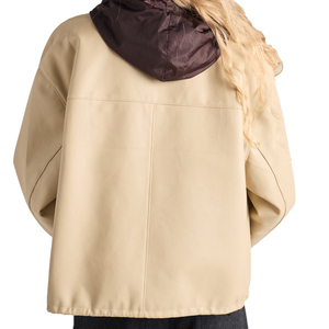 Blouson en cuir d'agneau Nappa pour femme, veste en cuir courte de luxe, blouson bomber, fabricant OEM, étiquette privée personnalisée - Product Image 5
