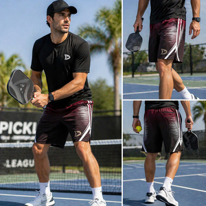 Shorts de pickleball de luxe personnalisés pour hommes, respirants, extensibles, tissés, avec poches en mesh - Product Image 6