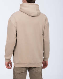 Sudadera con Capucha Beige para Hombre, 100% Algodón Felpa, Corte Regular, Estilo Casual para Otoño - Product Image 2