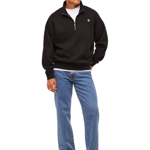 Sudadera con Capucha Negra Personalizada para Hombre, Corte Regular, Logotipo Impreso, Forro Polar, Cuello Alto Informal, Ropa de Invierno - Product Image 6