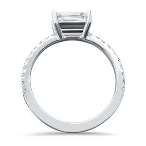 Anillo de Compromiso Solitario con Corte Esmeralda de 1.50 Quilates, Claridad VS1, Color F, Certificado IGI, Oro Blanco de 18k, Anillo con Diamante CVD - Product Image 2