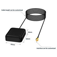 Antena GPS de Alta Ganancia 28dBi 1575.42MHz IP67 Impermeable con Cable RG174 de 3m y Conector SMA Macho para Rastreador de Navegación GPS para Vehículos