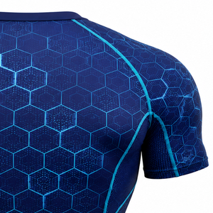 Camiseta Deportiva de Compresión UPF para Hombre, Transpirable, de Secado Rápido, para Entrenamiento, Running, Gimnasio, Natación y Surf - Product Image 4