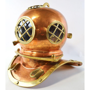 Casco de Buceo de Cobre y Latón, Estilo Vintage, para Buceo en Aguas Profundas, para el Hogar y Coleccionables Náuticos - Product Image 5