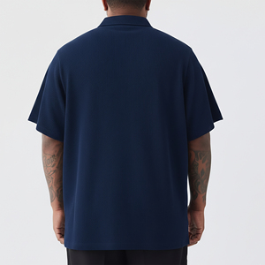 เสื้อผู้ชายคอตตอนถักนิตติ้ง 100% ทรงโอเวอร์ไซส์ ขายส่ง รับสกรีนโลโก้ แห้งเร็ว ระบายอากาศดี แขนสั้น ทรงหลวม - Product Image 2