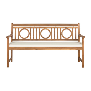 Teak <b>Wood</b> Garden <b>Bench</b> with Cushion Outdoor Patio Sofa Resort Villa Hotel Lounge Furniture - Product Image 2