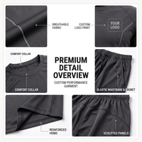 Ensemble de sport pour homme à séchage rapide avec logo personnalisé ODM, t-shirt et short d'entraînement imprimés par transfert thermique, vêtements de sport performants
