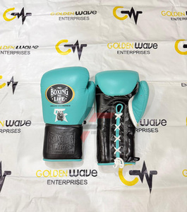 Gants de boxe professionnels fabriqués en usine, cuir de haute qualité, durables, séchage rapide, fermeture à lacets, gants d'entraînement et de sparring en solde - Product Image 4
