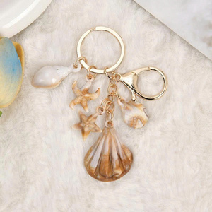 Seashell Keychain <b>Ocean</b> Theme Acrylic Pendant Fashion Key Ring Beach Style Gift Accessory - Product Image 5