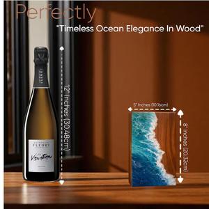 Urne funéraire artisanale en résine océanique |   Souvenir commémoratif en bois - Product Image 4