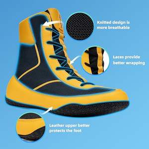 รองเท้าบู๊ทมวยปล้ำ ROMEO INDUSTRY แบบหุ้มข้อสูง ระบายอากาศได้ดี น้ำหนักเบา กันลื่น สำหรับการแข่งขันและการฝึกซ้อมของผู้ชาย - Product Image 5