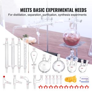 Kit di Distillazione in Vetro Borosilicato 3.3 con Giunto 24/40, Capacità 1000ml per Distillazione di Oli Essenziali, Evaporatore Rotante per Laboratori - Product Image 2