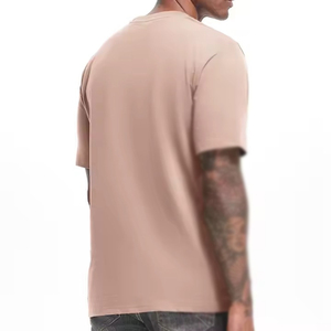 เสื้อยืดออกกำลังกายผู้ชาย คอโอ แขนสั้น ผ้าฝ้าย 100% แบบสวมใส่สบาย ระบายอากาศได้ดี แห้งเร็ว ทรงปกติ สีทูโทน รับผลิตตามแบบ OEM - Product Image 2
