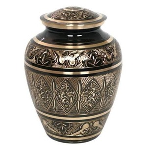 Gold <b>Butterfly</b> Design Cremation Urn for Adult Human Ashes Beautiful Large Brass Classic Urn With Lid Decorative Urn For Adult - Product Image 2