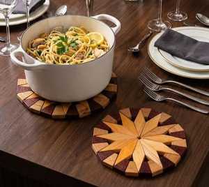 Decorative <b>Wooden</b> <b>Trivet</b> for Hot Dishes Cookware Serving Bowls and Dining Table Accessories At Low Price By AALIYAN IMPEX - Product Image 2