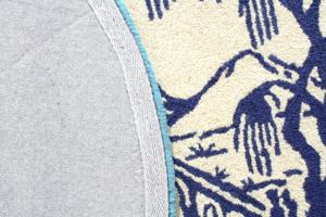 Himalaya Collection 5x5 FT Handmade Premium Wool Modern Solid Color Medium Pile Tufted <b>Blue</b> Area <b>Rug</b> Large Size Entryway Living - Product Image 5