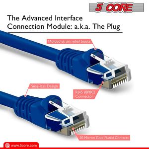 สายเคเบิลอีเธอร์เน็ต1.5ft Cat 6ความเร็วสูง RJ45สายต่ออินเทอร์เน็ตของคอมพิวเตอร์สำหรับการเล่นเกม WIFI ในร่มและกลางแจ้งสีฟ้าเพื่อความสะดวกในการใช้งาน - Product Image 6