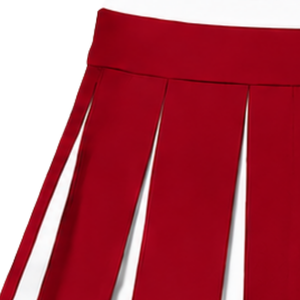 <b>Red</b> Pleated Cheerleading Skirt Women Team Dance <b>Costume</b> Athletic Sports Uniform Wear - Product Image 4