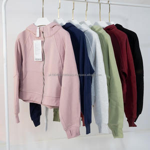 เสื้อแจ็คเก็ตโยคะผ้าฟลีซแบบสปอร์ตสำหรับผู้หญิง ระบายอากาศได้ดีและไร้รอยต่อ พร้อมเสื้อฮู้ดลำลอง - Product Image 2