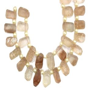 หินบุษราคัมธรรมชาติแท้,พลอยบุษราคัมผิวขรุขระขอบ17ชิ้นหัวสว่านสำหรับทำเครื่องประดับคุณภาพสูงขายส่ง - Product Image 1