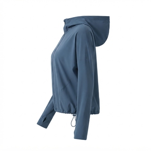 trendy women yoga <b>jacket</b> stylish slim fit stretch activewear full zip fitness running <b>workout</b> sports <b>jacket</b> - Product Image 2