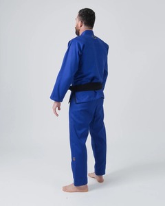 Uniforme de Jiu Jitsu Brasileño de Alta Calidad, Marca Kingz Comp 450 V6, Color Azul, Alta Resistencia - Product Image 6