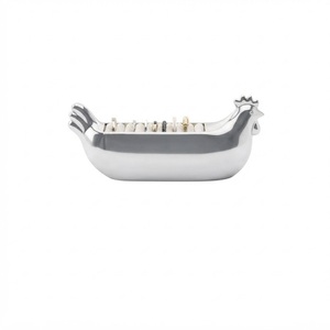 Support à bagues moderne en forme de chien argenté, en métal, pour vitrine et cadeaux pour les amoureux des chiens, idéal pour les mariages, prix bas, vente en gros - Product Image 2
