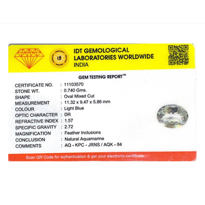 Natural Sky Blue Aquamarine 3.7 Carat Oval Cabochon Loose Gemstone for Fine Jewelry - Product Image 4
