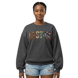 Customized Camo Embroidered Crewneck Custom Original Camo Designs Sweatshirt Cotton Fleece Unisex Sweatshirts & Hoodies Supplier - Product Image 1