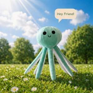 Peluche de Pulpo Adorable, Juguete de Peluche Suave de Velboa, Regalo para Niños, Animal Marino Seguro para Bebés, Personalizable, OEM, Venta al Por Mayor - Product Image 1