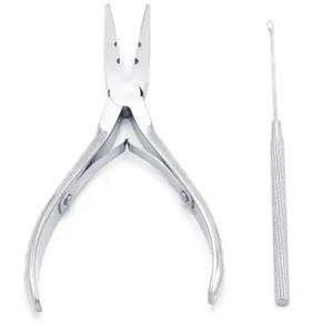 Pinzas de Acero Inoxidable para Extensiones de Cabello, Herramienta para Abrir y Remover Anillos Micro y Cintas Adhesivas, SWISHER INTERNATIONAL - Product Image 3